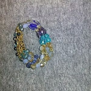 Blue and gold bracelet